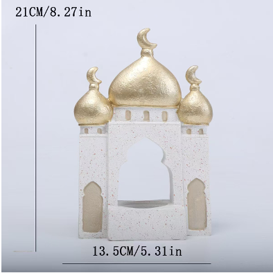 New Middle Eastern Cultural Elements Storage Storage Ornaments Castle Shaped Easy To Clean Durable Resin Tabletop Decorations (Copy) (Copy)