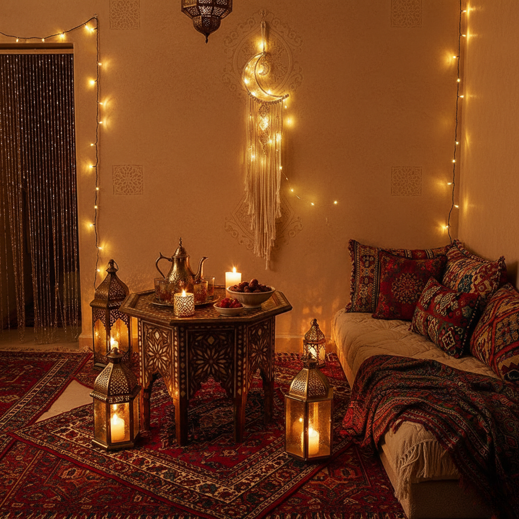 Ramadan Hilal Macramé Wall Décor