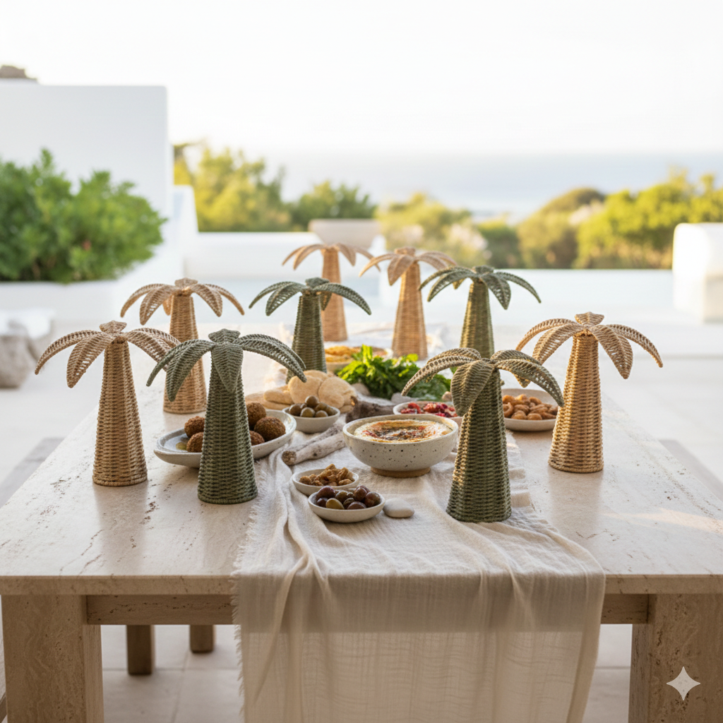 2026 Creative New Handmade Weaving Tree Home Decoration Ornaments Grass Weaving Tree-Shaped Landscape Photography Props LI757