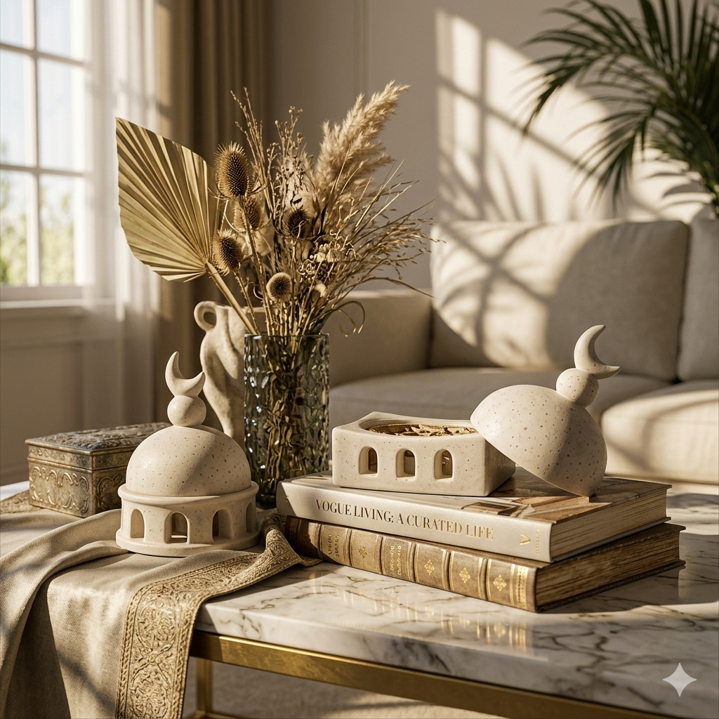 Castle Shape Middle East Aromatherapy Furnace Architectural Style Decorative Ramadan Aromatherapy Cup Resin Eid Desk Ornament