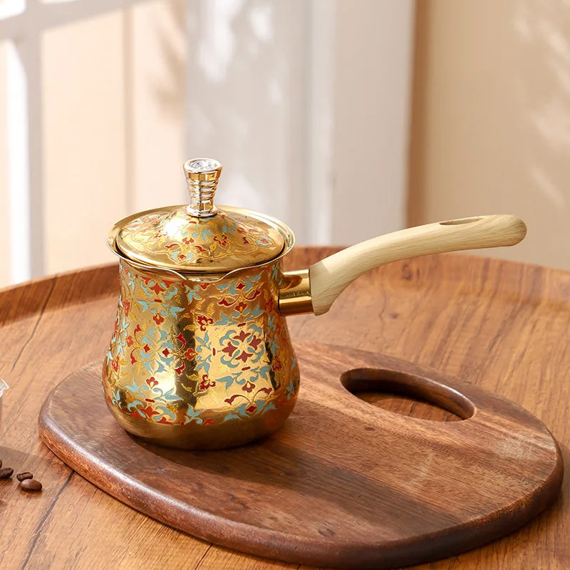 550/720/900ml Stainless Steel Turkish Coffee Pot with Lid Tea Pots and Kettles for Tea Maker Chocolate Butter Milk Cup