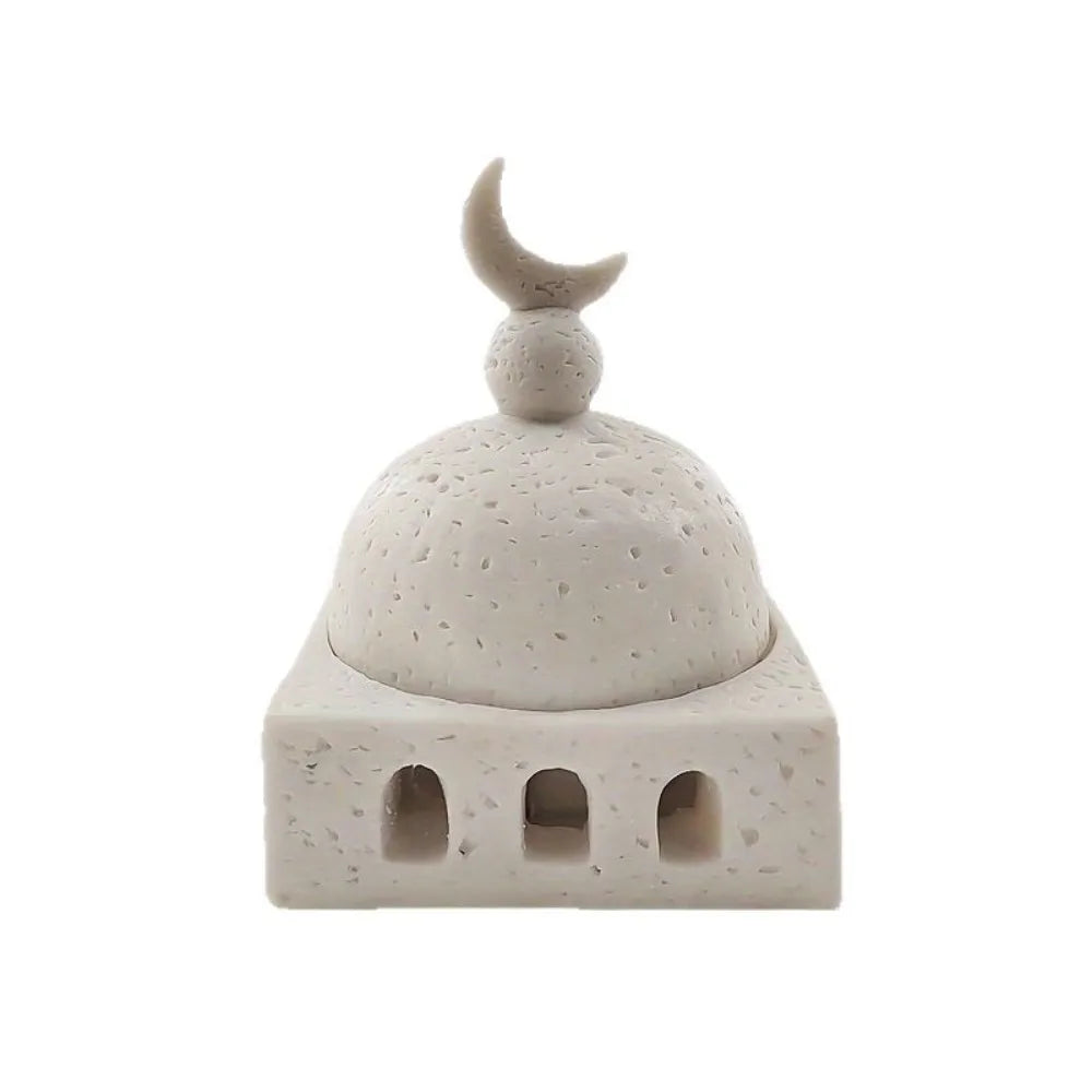 Castle Shape Middle East Aromatherapy Furnace Architectural Style Decorative Ramadan Aromatherapy Cup Resin Eid Desk Ornament