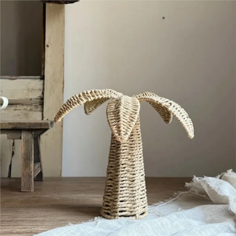 2026 Creative New Handmade Weaving Tree Home Decoration Ornaments Grass Weaving Tree-Shaped Landscape Photography Props LI757