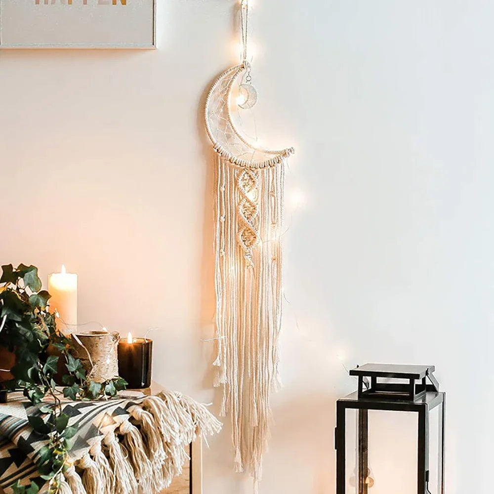 Ramadan Hilal Macramé Wall Décor