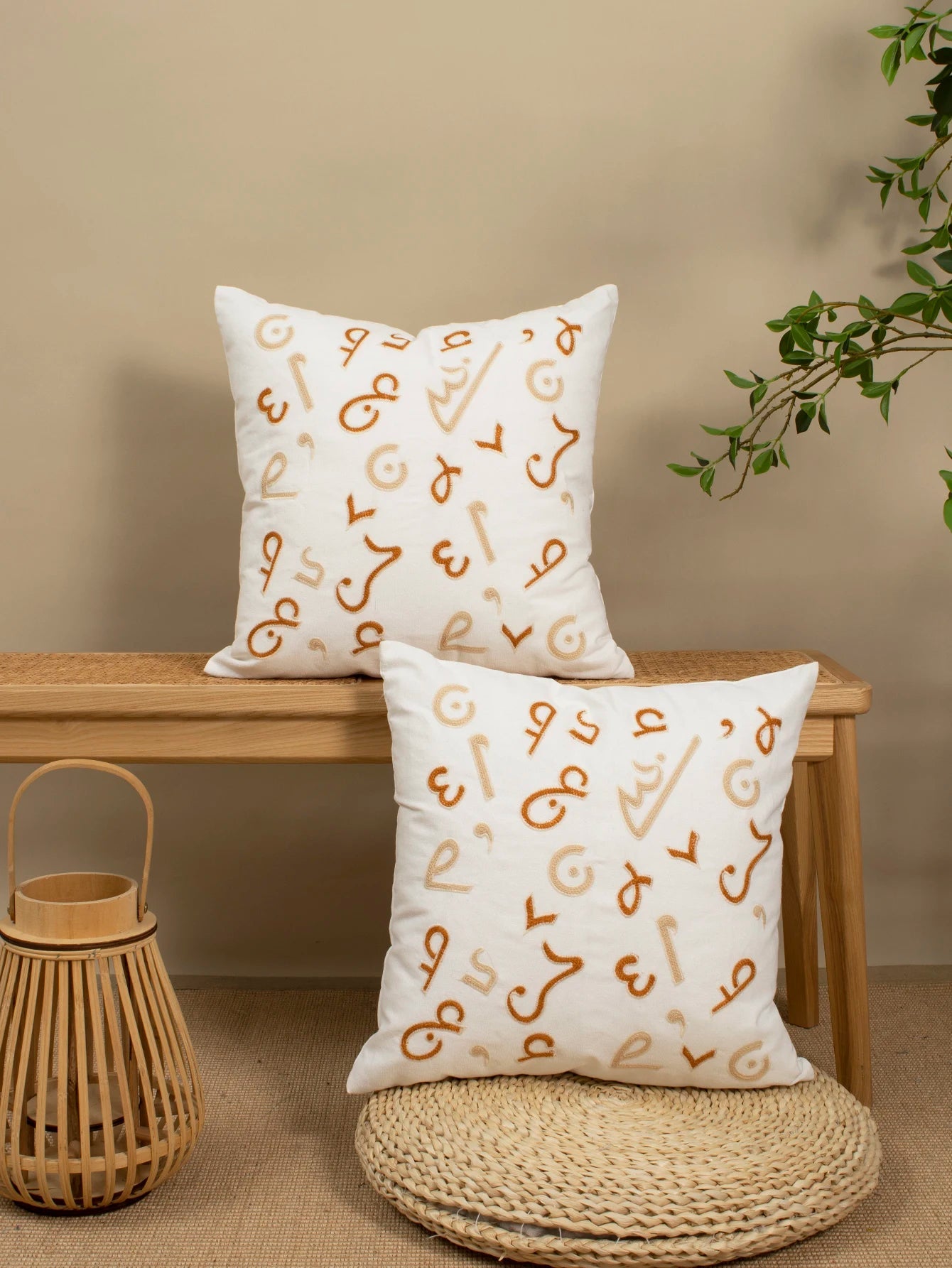 1pc Sand Sea Secret Coffee Pattern Black Blue Pillowcase for Living Room Bedroom Car Suitable for All Seasons