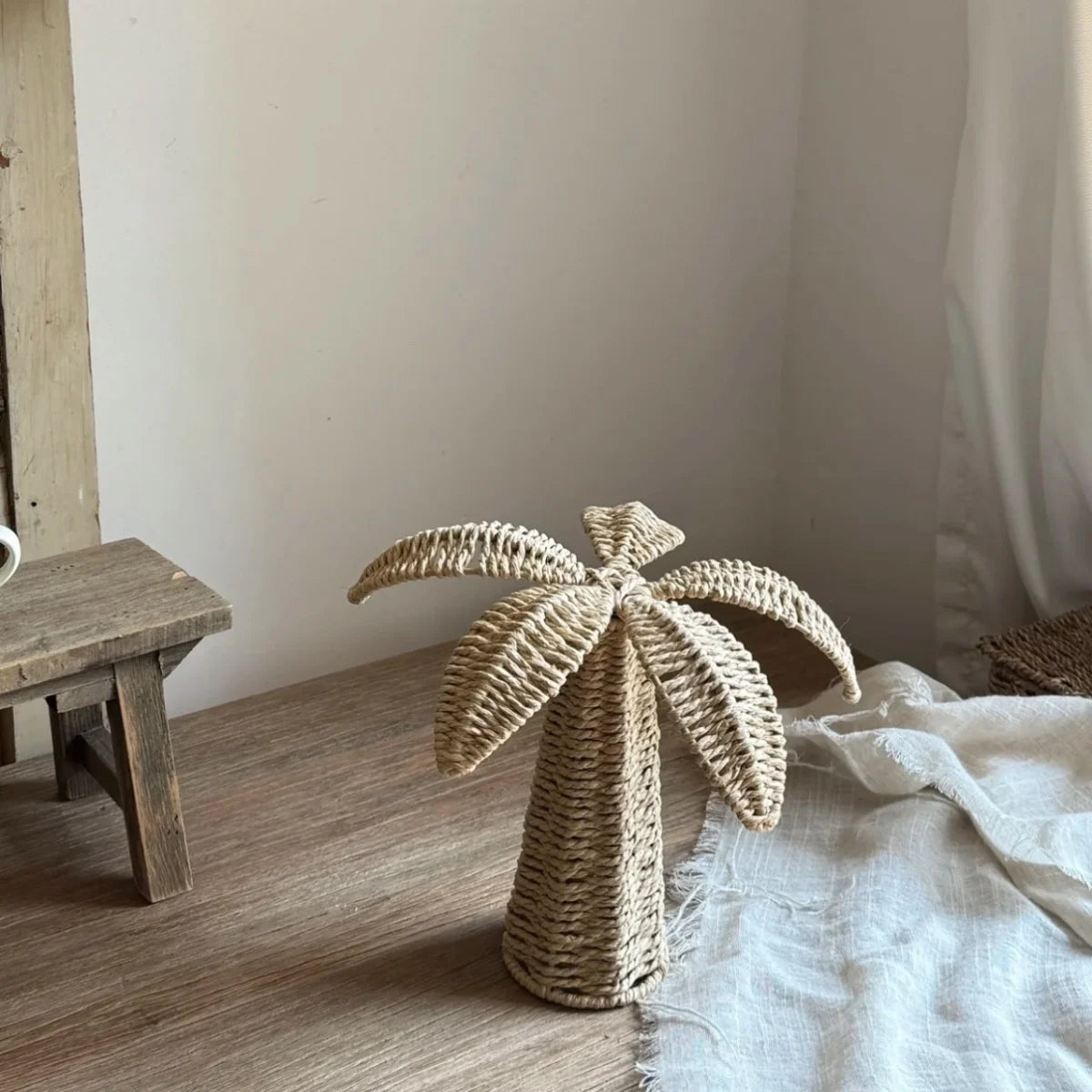 2026 Creative New Handmade Weaving Tree Home Decoration Ornaments Grass Weaving Tree-Shaped Landscape Photography Props LI757