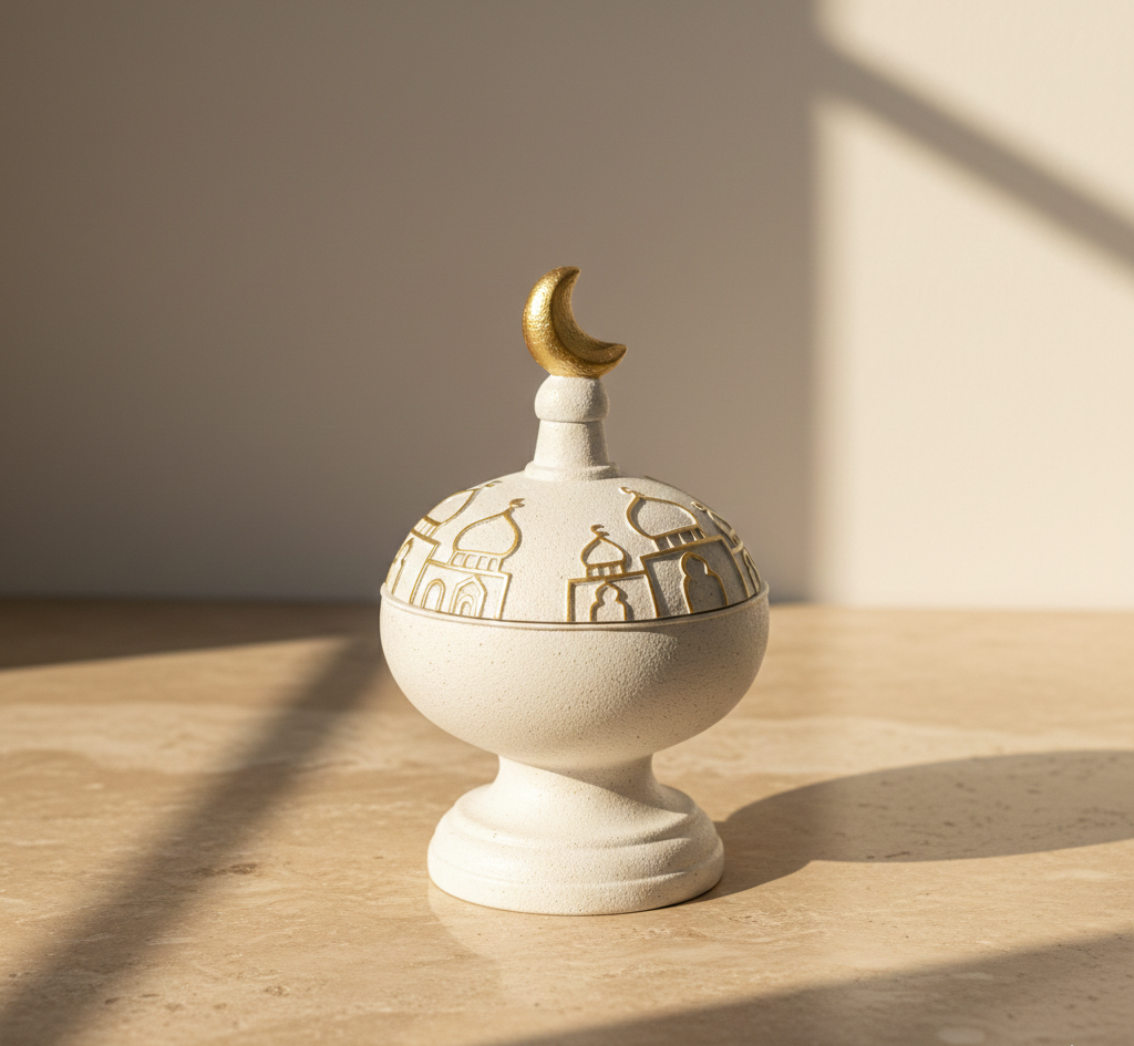 New Middle Eastern Cultural Elements Storage Storage Ornaments Castle Shaped Easy To Clean Durable Resin Tabletop Decorations 