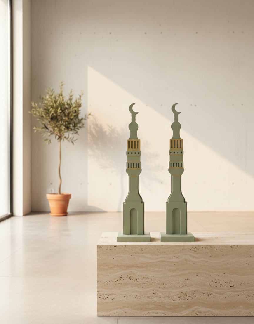 Hand-Painted Wooden Minaret Set 