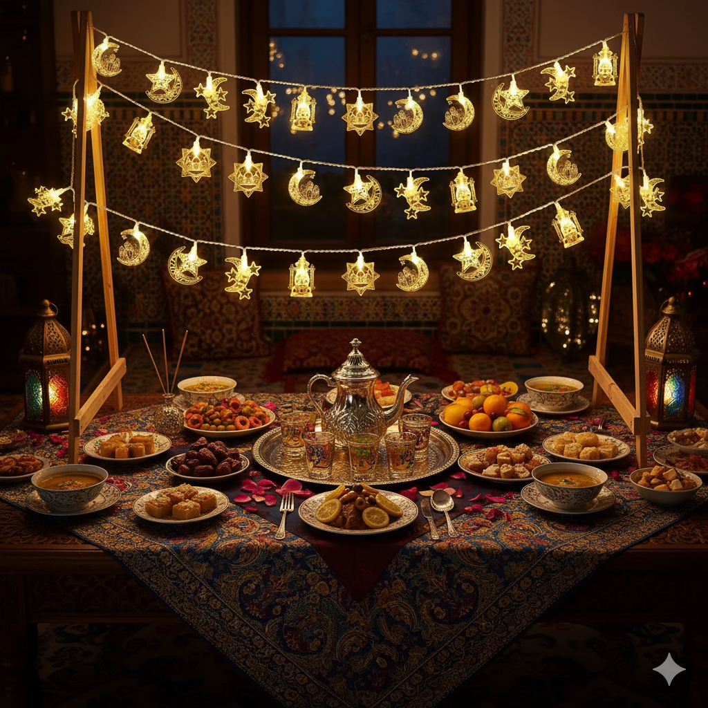 3 M Ramadan Rechargeable Lantern String Lights