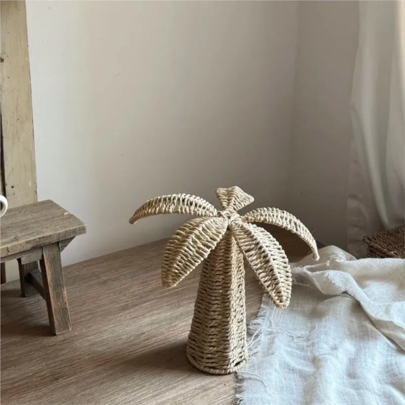 2026 Creative New Handmade Weaving Tree Home Decoration Ornaments Grass Weaving Tree-Shaped Landscape Photography Props LI757 