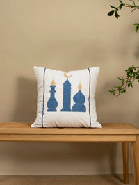 1pc Moon Castle Pattern Cushion Cover Blue Green Brown for Living Room Bedroom Car - Polyester Decorative Pillowcase 