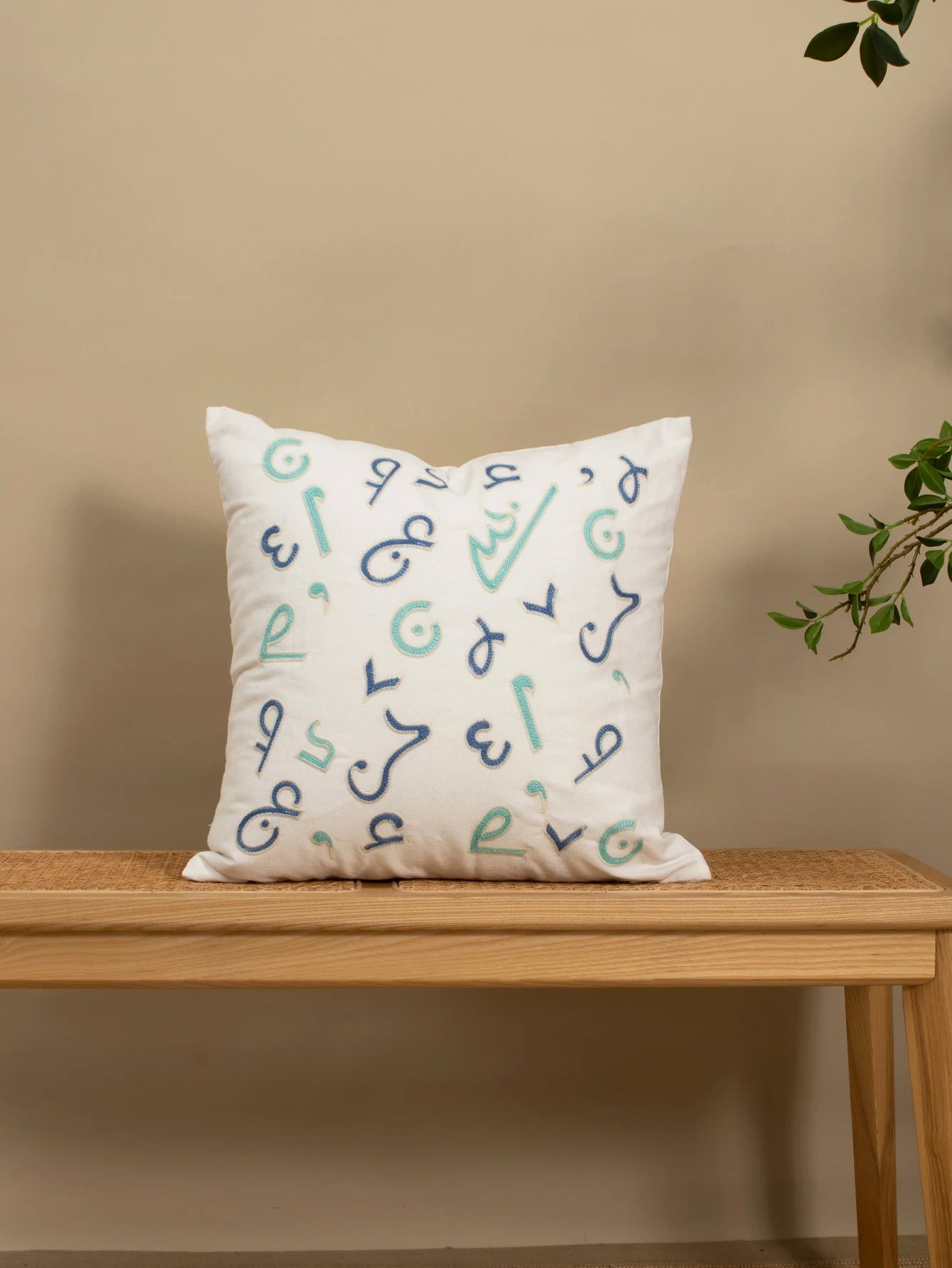 1pc Sand Sea Secret Coffee Pattern Black Blue Pillowcase for Living Room Bedroom Car Suitable for All Seasons 