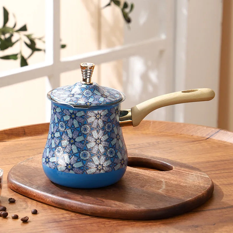 550/720/900ml Stainless Steel Turkish Coffee Pot with Lid Tea Pots and Kettles for Tea Maker Chocolate Butter Milk Cup 