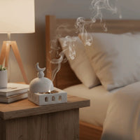 Castle Shape Middle East Aromatherapy Furnace Architectural Style Decorative Ramadan Aromatherapy Cup Resin Eid Desk Ornament 