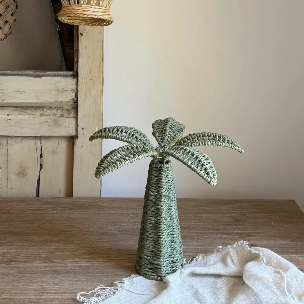 2026 Creative New Handmade Weaving Tree Home Decoration Ornaments Grass Weaving Tree-Shaped Landscape Photography Props LI757 