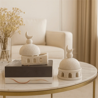 Castle Shape Middle East Aromatherapy Furnace Architectural Style Decorative Ramadan Aromatherapy Cup Resin Eid Desk Ornament 