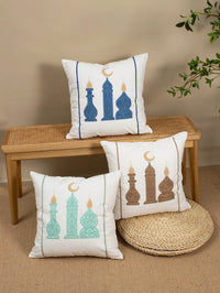 1pc Moon Castle Pattern Cushion Cover Blue Green Brown for Living Room Bedroom Car - Polyester Decorative Pillowcase 